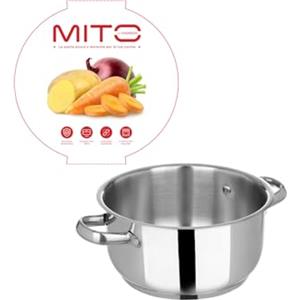 KASANOVA Pentola in acciaio inox 18 cm Mito argento cottura