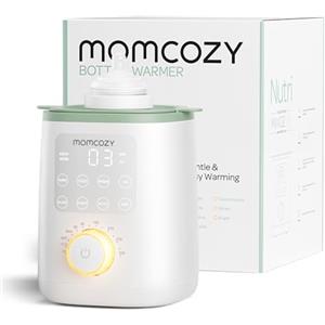 momcozy Scaldabiberon Momcozy Nutri, Scaldabiberon 9 in 1 con Luce Notturna, Controllo Accurato della Temperatura, Riceve i Nutrienti dal Latte Materno, per Tutti i Biberon con Latte Materno o Artificiale