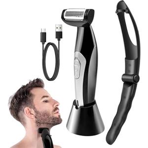 Generico Rasoio per la schiena da uomo, Rasoio per la schiena,Rifinitore per petto con manico lungo | Rasoio elettrico per la schiena da uomo, tagliacapelli e toelettatore per il corpo, resistente alla doccia