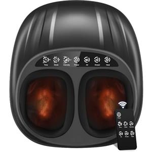 WERTYI - Massaggiatore per piedi con calore, massaggio shiatsu profondo, compressione, impostazioni multi modalità, telecomando, regalo per uomini e donne
