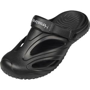 Harssidanzar Uomini e Donne Zoccoli Scarpe da Giardino, Sandali da Spiaggia Antiscivolo con Solette Rimovibili Outdoor Indoor HU201EU, Nero, Taglia 38/39