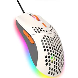 Hoopond Gaming Mouse Grey Orange