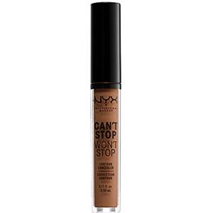 NYX Professional Makeup Correttore Can't Stop Won't Stop, Correttore Viso Liquido, Adatto a Tutti gli Incarnati, Cappuccino, Confezione da 1