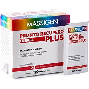 Massigen Vvmi062 Pronto Recupero Energia Plus - Integratore con Sali Minerali, Vitamine, Carnitina, Arginina, Beta-Alanina - Polvere, 400 G
