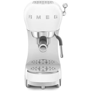 Smeg, Macchina da Caffè Espresso Manuale ECF02WHEU, Made in Italy, Cappuccino System, Thermoblock, Tazze Grandi e Funzione Caffè Doppio, Made in Italy, Dimensioni Compatte, 1350W, Bianco