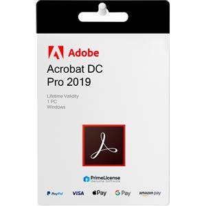 Adobe Acrobat Pro 2019 - Licenza a vita per Windows, Multilingua, 1 PC