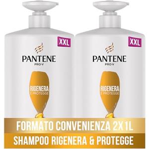 Pantene Pro-V Shampoo Protezione Cheratina, Rigenera & Protegge, 2x1000 ml