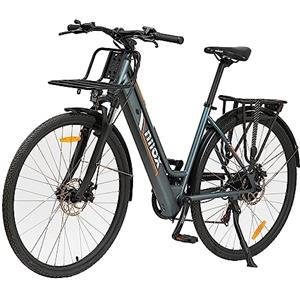 Nilox C1, Ebike Cargo Light, Bici Elettrica Fino a 15 kg Anteriori e 25 kg Posteriori, Autonomia fino a 55 km, Motore BAFANG 250 W, Sensore di coppia, Batteria 10 Ah 360 Wh, Cambio SHIMANO 6 velocità