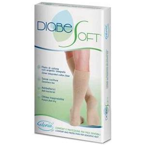 Gloria Med Diabesoft Calzino Beige in Cotone Misura L per Piedi Diabetici - 1 Paio