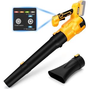 WingFly Soffiatori per foglie senza fili per batterie Dewalt 20V, 3 velocità soffiatore elettrico aspirafoglie da giardino a batteria, Soffiatore elettrico per la manutenzione del prato e scarico della neve