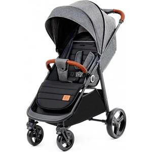 KINDERKRAFT Passeggino GRANDE PLUS Grigio - Leggero, Pieghevole, Ammortizzato, Posizione Sdraiata, Cappottina XL
