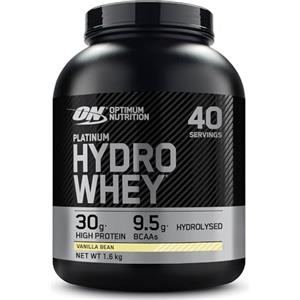 Optimum Nutrition Platinum Hydro Whey, Proteine in Polvere Whey Isolate Idrolizzate, Powder con Aminoacidi Essenziali, Glutammina e BCAA, Gusto Vaniglia, 40 Porzioni, 1.6 kg