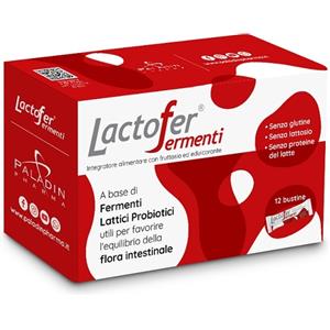 Paladin Pharma Lactofer Fermenti - Integratore Alimentare in 12 Bustine Orosolubili per l'Equilibrio della Flora Intestinale