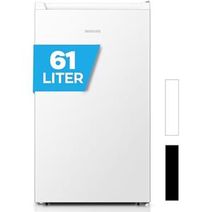 Heinrich´s Congelatore da 61 litri, mini congelatore da -18 °C, 3 cassetti per congelatore, regolatore di temperatura a 7 livelli, flusso d'aria, fermo porta intercambiabile, bianco