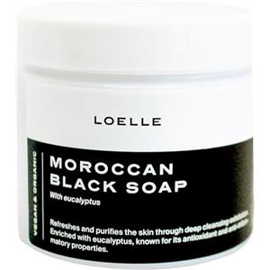 Loelle ‒ Sapone Nero Marocchino 100% Biologico Realizzato con Ingredienti Naturali ‒ Hammam da Utilizzare come Scrub Corpo Esfoliante ‒ Crema (200gr)