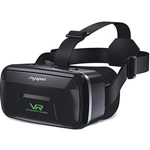 FIYAPOO Occhiali VR, Visore Realtà Virtuale 3D Adatti per Film e Giochi 3D, Glasses 3D HD VR Compatibili con Smartphone iPhone Android da 4,7-6,6 Pollici, Regalo di Natale, Regalo