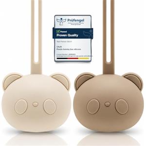 CAJA Porta ciuccio Set 2 pz Custodia in silicone | Senza BPA | Custodia igienica per ciuccio | Ideale per passeggino e borsa fasciatoio | Regalo nascita