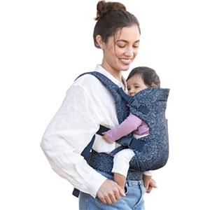 Infantino Marsupio Flip Advanced 4-in-1, Ergonomico, Convertibile, Posizione Fronte-Genitore e Fronte-Strada, Anteriore e Posteriore, per Neonati e Bambini da 3,6 a 14,5 kg, Marino Floreale
