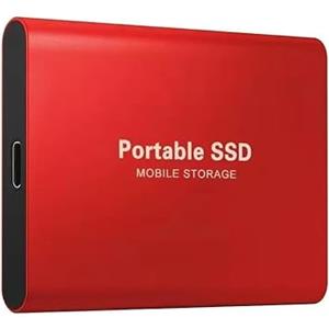 Generico SSD Portatile da 1TB ad Alta Velocità per Laptop/PC/Ipad, Archiviazione Mobile (red, 1, TB)