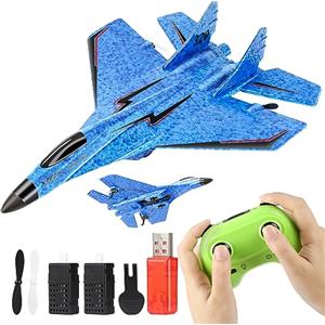Liamostee Aereo radiocomandato 2,4 GHz, 2 CH Rc RC, aereo RTF per principianti, aereo radiocomandato con luce a LED, aereo, giocattolo con aereo per principianti, bambini, adulti