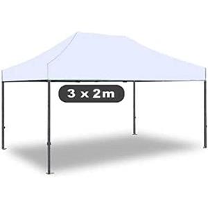 GrecoShop Gazebo pieghevole a fisarmonica impermeabile 3x2m - Mod. Mini-Ignys ***** Disponibile Bianco o Verde ***** (Cod. 5803/5802)