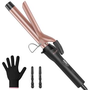 BESTOPE PRO Ferro Arricciacapelli da 25 mm, Arricciacapelli con Ioni Negativi, 8 Temp. Regolabili, Ferro Capelli Ceramico per Ricci Grandi, Riscaldamento Rapido in 30s, Spegnimento Automatico in 60min