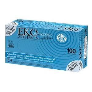 Gardening Eko Zero Guanti Monouso in Nitrile L - 100 Pezzi, Senza Polvere, Superficie Microruvida