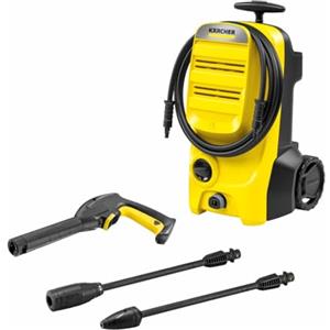 Kärcher K 4 Classic Idropulitrice ad Alta Pressione da 130 bar, Dimensioni Standard, 1800W, Idropulitrice elettrica ad acqua fredda, 2 lance, Avvolgitubo Frontale, Giallo/Nero