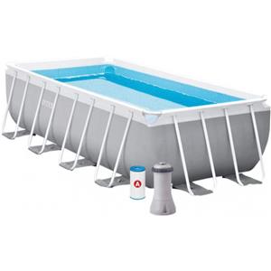 Intex Piscina fuori terra prisma metal frame intex 26792 con accessori 488x244x107 cm