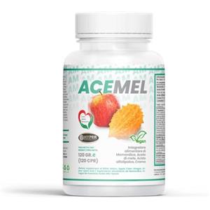 Hyper Acemel Integratore Riduce Assorbimento dei Carboidrati, Rallenta l'Assimilazione degli Zuccheri Controllo della Glicemia Momordica, Aceto di Mele, Acido Alfa Lipoico, Cromo Picolinato 2 X 120CPR