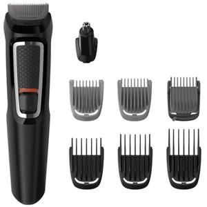 Philips Series 3000, All-In-One rifinitore Multigroom 7-in-1, un solo apparecchio, styling semplice per viso e capelli, 11 impostazioni di lunghezza (0,5-16 mm), modello MG3730/15