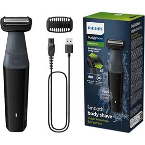 Philips Bodygroom Series 3000 Rifinitore impermeabile per inguine e corpo: rasatura precisa e confortevole, routine di cura del corpo completa, 50 minuti di autonomia, modello BG3017/01