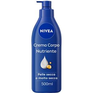 Nivea Body Crema Nutriente 500 ml - Idratazione Intensa per Pelle Secca con Olio di Mandorle e Vitamina E