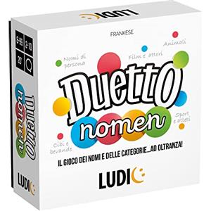 Ludic Duetto Nomen - Gioco di Società per 2-6 Giocatori, Sfida di Parole per Tutta la Famiglia, Made in Italy
