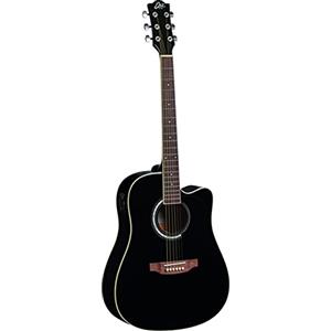 Eko - RANGER CW EQ BLACK Chitarra Acustica Elettrificata Fasce e Fondo Tiglio Manico Betulla, Colore Nero