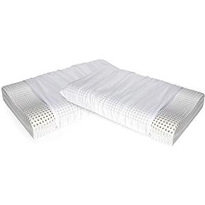 Talamo Italia - Set di 4 Cuscini per letto, 100% Made in Italy, Guanciale sfoderabile Ortocervicale in Memory Foam forato, Anallergico e Traspirante,70x41xh11,5 cm