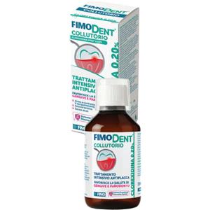 Fimodent Collutorio Antiplacca Clorexidina 0,20% 200 ml con Sistema Antimacchia SPDD e Aroma alla Menta