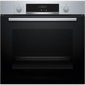 Bosch HBA574BS3 Serie 4, Forno da incasso, Pirolisi: pulizia del forno senza sforzo, Display LED rosso, 10 programmi automatici, Acciaio, 60 x 60 cm