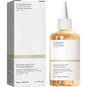 Skeadex Glycolic Acid 7 Toning Resurfacing Solution, glicolic Peeling Toner, 7% Toner per imperfezioni della pelle e acne, migliorando le impurità e le macchie (240 ml)