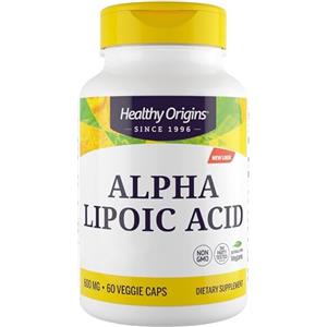 Healthy Origins Alpha-Lipoic Acid (Acido alfa-lipoico), 600mg, Depot, 60 Capsule Vegane, Testato in Laboratorio, Vegetariano, Senza Glutine, Senza Soia, Non OGM