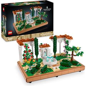 LEGO Icons Il Giardino della Fontana, Kit di Modellismo per Adulti da Costruire, Modellino da Esposizione con Fiori e Piante, Decorazione Casa, Idea Regalo per Donna, Uomo da Collezione 10359