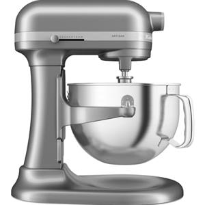 KitchenAid Robot da Cucina | Artisan | Robot da cucina multifunzione con ciotola sollevabile | Con 5 accessori | 5,6L | Argento placcato