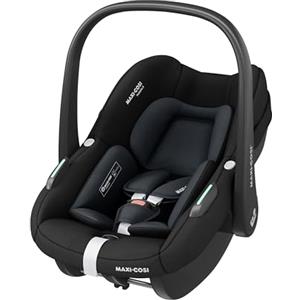 Maxi-Cosi Pebble S i-SIze, Seggiolino Auto Neonato 0 15 mesi, 0-13kg, 40-83cm, Seggiolino Auto Isofix Leggero, Click & Go, Protezione dagli Impatti Laterali G-CELL, Riduttore Baby-hugg, Tonal Black