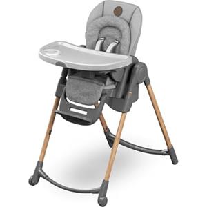 Maxi-Cosi Minla Seggiolone Pappa Evolutivo, 0 - 14 Anni, portata 60 kg, Seggiolone pappa Bimbi, 6 Funzioni, Reclinabile 5 Posizioni, 9 Posizioni Altezza, Poggiapiedi Regolabile, Essential grey