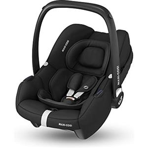 Maxi-Cosi CabrioFix i-Size, Seggiolino auto neonato, 0-12 mesi, 0-12 kg, Seggiolino auto Isofix leggero (3,2 kg), Capottina ampia, Seduta ultra imbottita, Riduttore Neonato, Essential Black