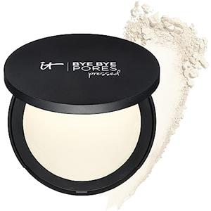 iT COSMETICS, Cipria Fissante Anti-Pori, Ultra-leggera e Universale, Finish Naturale e Opaco, Formula con Proteina della Seta, Collagene e Peptidi, Bye Bye Pores, Tonalità: Translucent, 9g