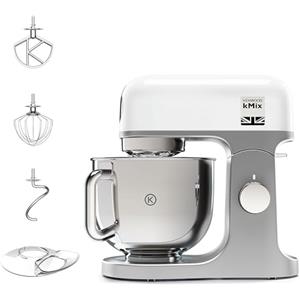 Kenwood KMX750WH KMIX Impastatrice Planetaria con Ciotola con Manico in Acciaio 5L, 3 Ganci di Miscelazione, Potenza 1000W, Personalizzabile con Oltre 20 Accessori Acquistabili Separatamente, Bianco