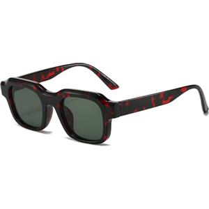 YAMEIZE Occhiali da Sole Rettangolari con Montatura Spessi Retrò Quadrati Vintage Occhiali da Sole Uomo Donna Moda Anni '90
