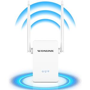 WONLINK Ripetitore WiFi, WiFi Extender 300Mbps Ripetitore WiFi Potente per Casa 2,4GHz Amplificatore WiFi con Porta Ethernet, 2 Antenne, WPS, Indicatore LED, Extender WiFi Potente Supporta 3 modalità