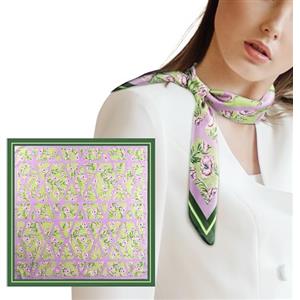 Wulcea Foulard Donna Bandana Sciarpa Bandane Capelli Fazzoletto da Collo 70x70cm Quadrata Multicolore Animalier Cavalli Leggero Elegante Regalo Mamma Regali per Lei